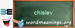 WordMeaning blackboard for chislev